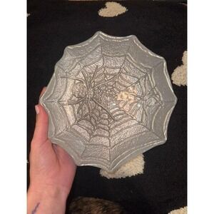 Glass‎ spider web bowl / small dish for trinkets